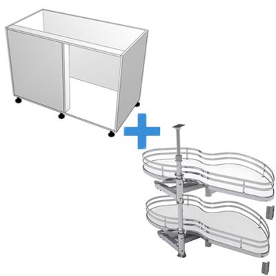 Blind Corner Left - No Doors with SIGE Kidney Pull out