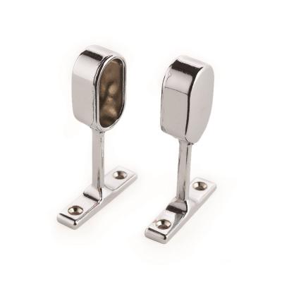 Chrome End Support Oval