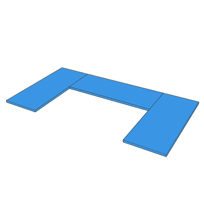 u shape benchtop